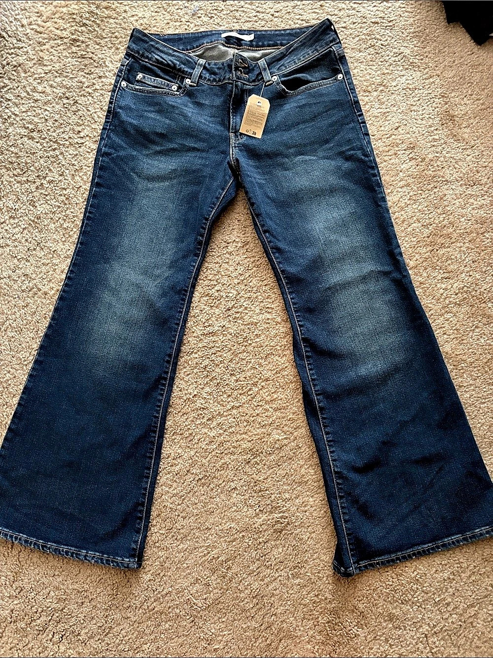 Levi's Superlow Flare Jeans in Blue Waist 31 NWT